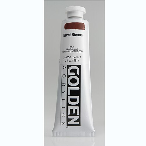 Golden, Heavy Body, Acrylic, Paint, 2oz, Burnt Sienna